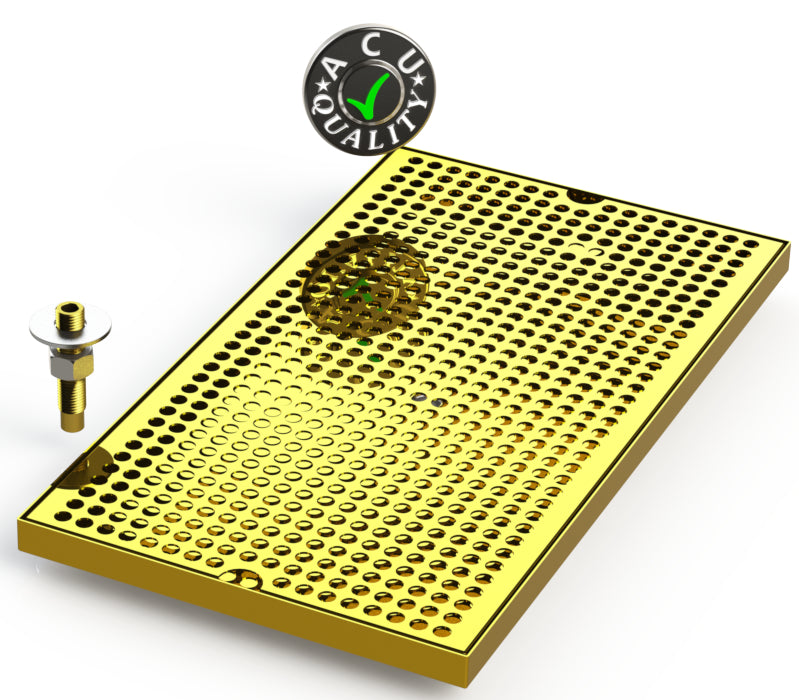 surface mount drip tray brass with perforated screen