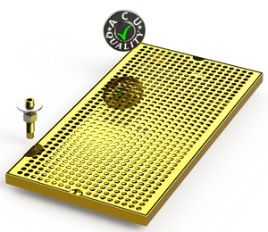 10" X 20" Surface Mount Drip Tray with Drain - ACU Precision Sheet Metal