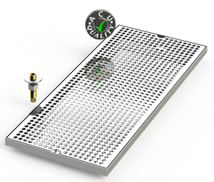 10" X 24" Surface Mount Drip Tray with Drain - ACU Precision Sheet Metal