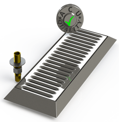 16" Bevel Edge Drip Tray With Drain | SS #8 - ACU Precision Sheet Metal