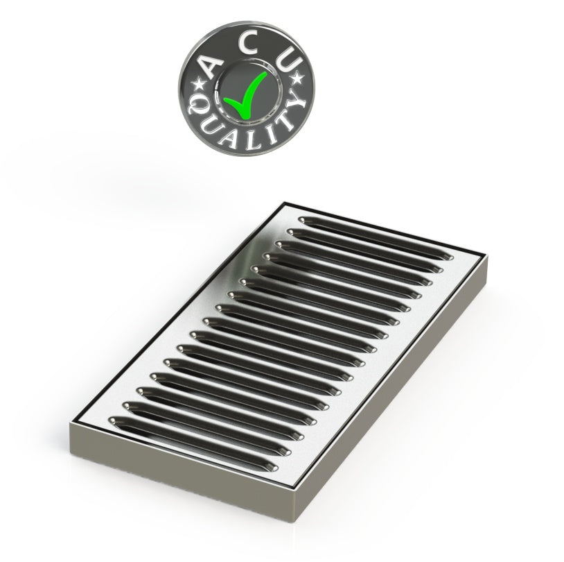 5" X 10" X 3/4" Surface Mount Drip Tray | No Drain | S/S # 4 - ACU Precision Sheet Metal