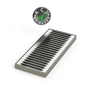 5" X 12" X 3/4 Surface Mount Drip Tray | No Drain | S/S # 4 - ACU Precision Sheet Metal