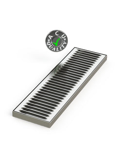 5" X 18" X 3/4 Surface Mount Drip Tray | No Drain | S/S # 4 - ACU Precision Sheet Metal