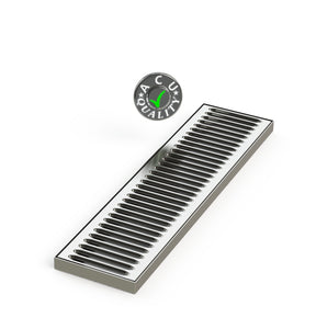 5" X 20" X 3/4 Surface Mount Drip Tray | No Drain | S/S # 4 - ACU Precision Sheet Metal