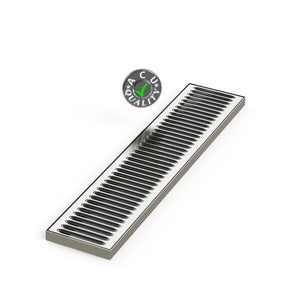 5" X 24" X 3/4 Surface Mount Drip Tray | No Drain | S/S # 4 - ACU Precision Sheet Metal