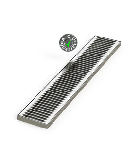 5" X 28" X 3/4 Surface Mount Drip Tray | No Drain | S/S # 4 - ACU Precision Sheet Metal
