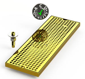6" X 18"  Surface Mount Drip Tray with Drain - ACU Precision Sheet Metal