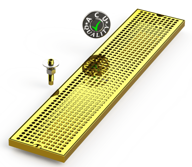 6" X 30" Surface Mount Drip Tray with Drain - ACU Precision Sheet Metal