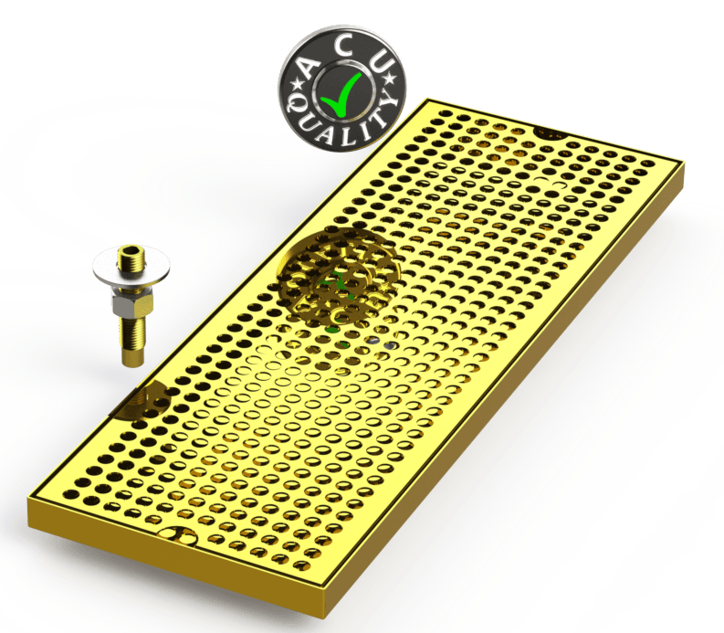 7" X 20" Surface Mount Drip Tray with Drain - ACU Precision Sheet Metal