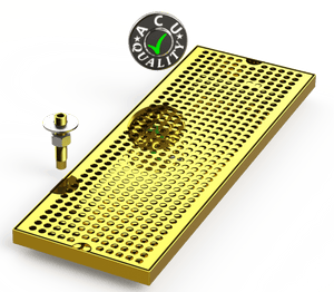 7" X 20" Surface Mount Drip Tray with Drain - ACU Precision Sheet Metal