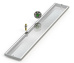 7" X 45" Surface Mount Drip Tray with Drain - ACU Precision Sheet Metal