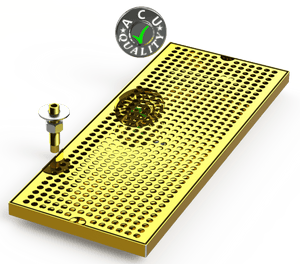8" X 20" Surface Mount Drip Tray with Drain - ACU Precision Sheet Metal