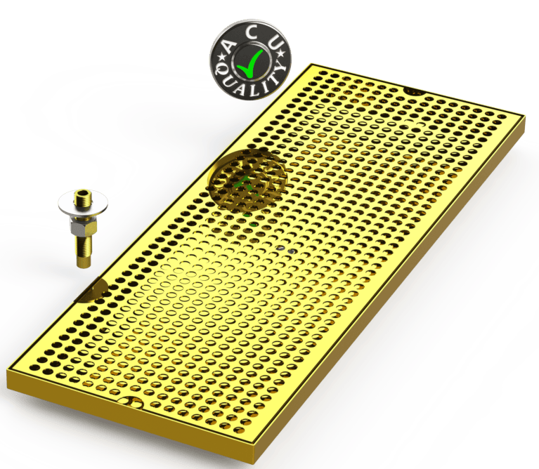 9" X 24" Surface Mount Drip Tray with Drain - ACU Precision Sheet Metal