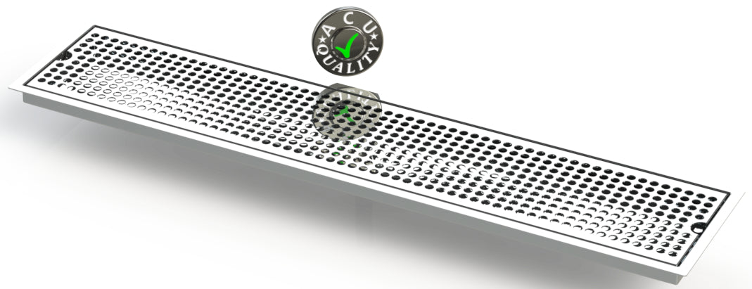 Flush Mount 6" X 30" X ¾" Drip Tray | Beer Dispenser Catcher | S/S # 8 - ACU Precision Sheet Metal