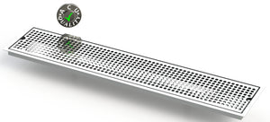 Flush Mount 6" X 30" X ¾" Drip Tray with Double Drains | Recessed | S/S # 8