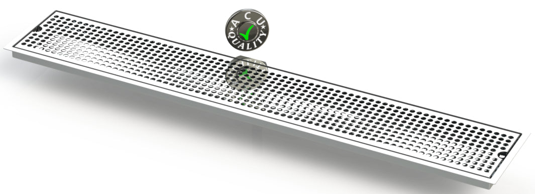 Flush Mount 6" X 36" X ¾" Drip Tray | Beer Dispenser Catcher | S/S # 8 - ACU Precision Sheet Metal
