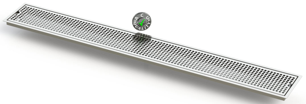 Flush Mount 6" X 48" X ¾" Drip Tray | Recessed Beer Tray | Stainless Steel - ACU Precision Sheet Metal