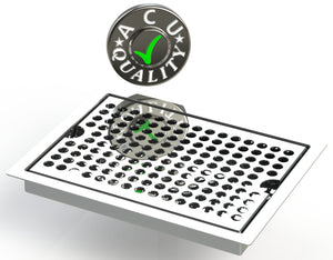 Flush Mount 6" X 8" X ¾" Drip Tray | Beer Dispenser Catcher | S/S # 8 - ACU Precision Sheet Metal