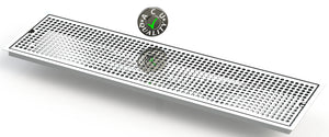 Flush Mount 8" X 30" X ¾" Drip Tray | Beer Dispenser Catcher | S/S # 8 - ACU Precision Sheet Metal