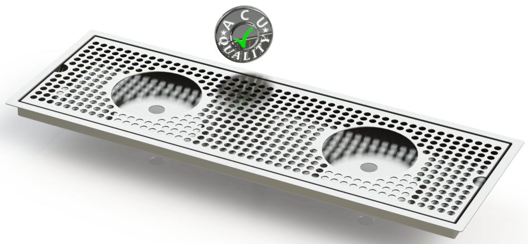 Flush Mount w/ Center Drain and Double Rinser Holes 8