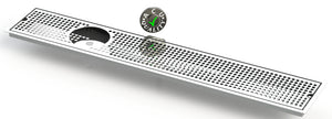 Flush Mount w/ Center Drain and Offset Rinser Hole 6" X 36" X ¾" Drip Tray | Recessed | S/S # 8