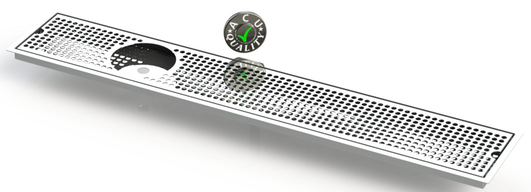 Flush Mount w/ Center Drain and Offset Rinser Hole 6