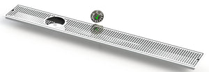 Flush Mount w/ Center Drain and Offset Rinser Hole 6" X 48" X ¾" Drip Tray | Recessed | S/S # 8
