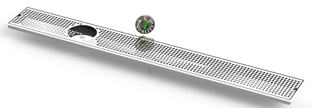 Flush Mount w/ Center Drain and Offset Rinser Hole 6