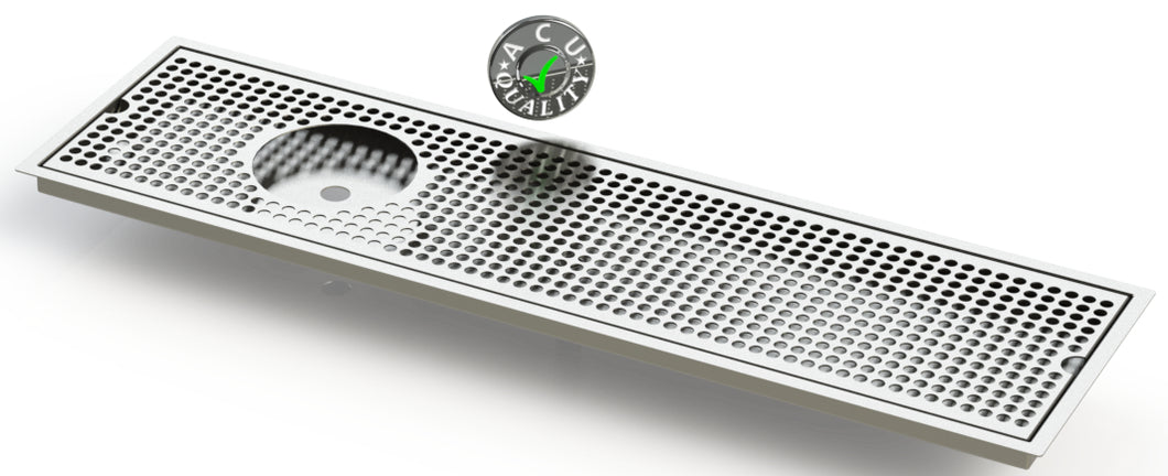 Flush Mount w/ Center Drain and Offset Rinser Hole 8