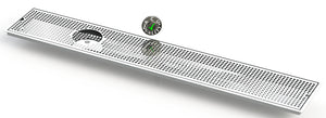 Flush Mount w/ Center Drain and Offset Rinser Hole 8" X 48" X ¾" Drip Tray | Recessed | S/S # 8