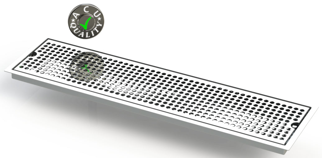 Flush Mount with Offset Drain 6" X 24" X ¾" Drip Tray | Recessed | S/S # 8