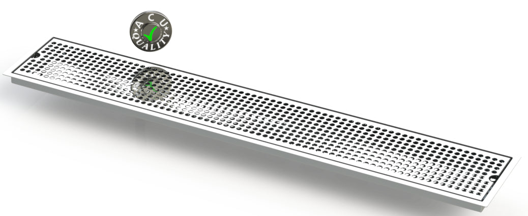 Flush Mount with Offset Drain 6" X 30" X ¾" Drip Tray | Recessed | S/S # 8