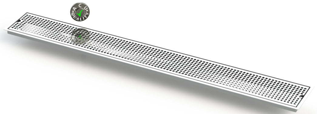 Flush Mount with Offset Drain 6" X 48" X ¾" Drip Tray | Recessed | S/S # 8