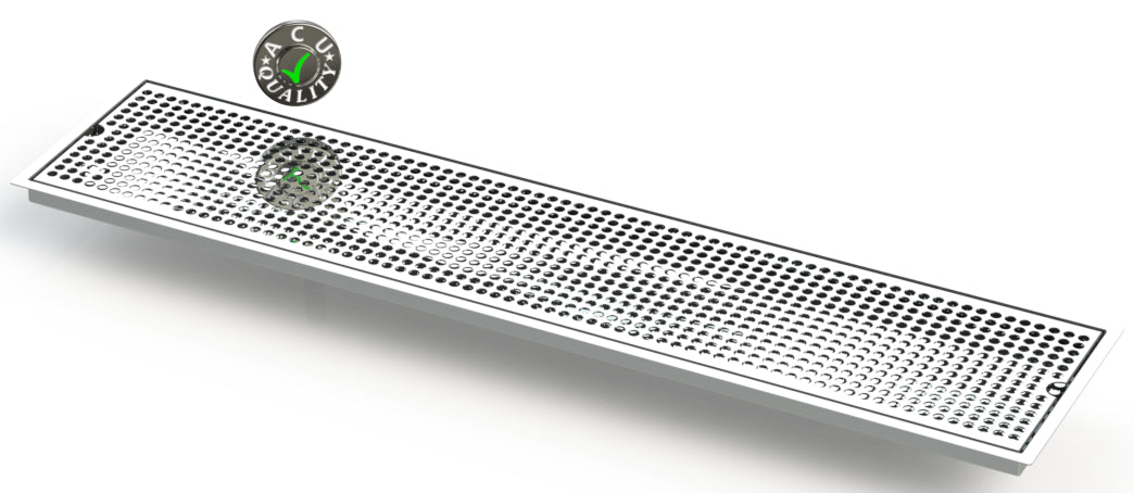 Flush Mount with Offset Drain 8" X 36" X ¾" Drip Tray | Recessed | S/S # 8
