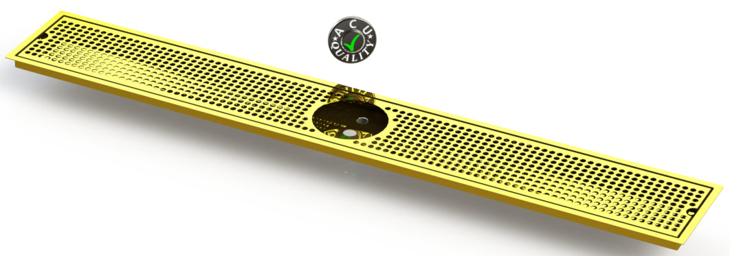 Flush Mount with Rinser Hole 6" X 45" X ¾" Drip Tray | Recessed | Brass