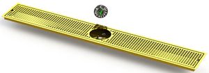 Flush Mount with Rinser Hole 6" X 45" X ¾" Drip Tray | Recessed | Brass