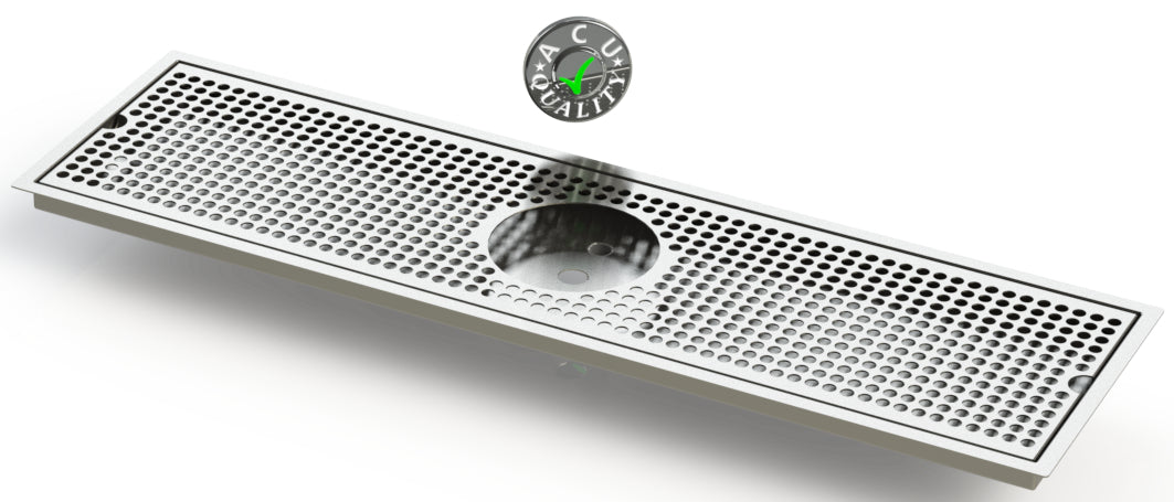 Flush Mount with Rinser Hole 8" X 30" X ¾" Drip Tray | Recessed | S/S # 4