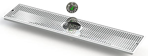 Flush Mount with Rinser Hole 8" X 36" X ¾" Drip Tray | Recessed | S/S # 8