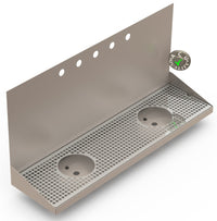 Thumbnail for Wall Mount Drip Tray with Double Drains and Rinser Holes | 8