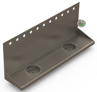 Thumbnail for Wall Mount Drip Tray with Double Drains and Rinser Holes | 8