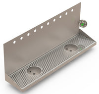 Thumbnail for Wall Mount Drip Tray with Double Drains and Rinser Holes | 8