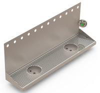 Thumbnail for Wall Mount Drip Tray with Double Drains and Rinser Holes | 8