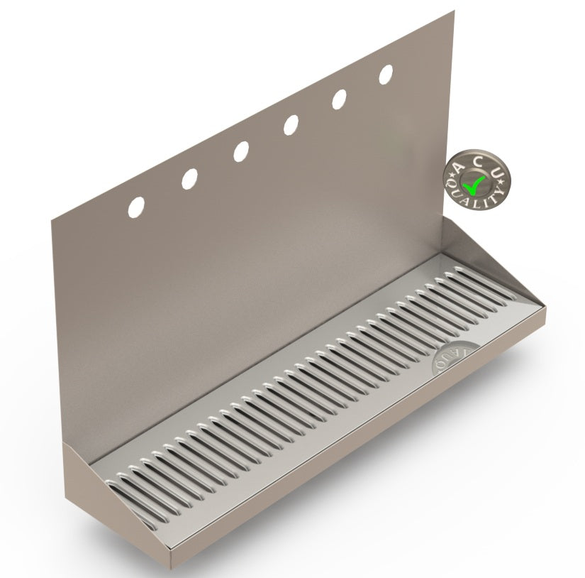 Wall Mount Drip Tray with Drain | 6-3/8