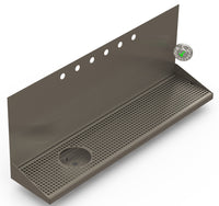 Thumbnail for Wall Mount Drip Tray with Drain and Left Rinser Hole | 8