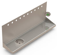 Thumbnail for Wall Mount Drip Tray with Drain and Left Rinser Hole | 8