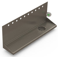 Thumbnail for Wall Mount Drip Tray with Drain and Right Rinser Hole | 8