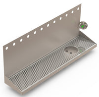 Thumbnail for Wall Mount Drip Tray with Drain and Right Rinser Hole | 8