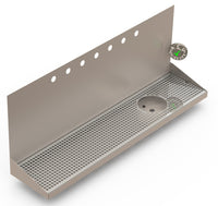 Thumbnail for Wall Mount Drip Tray with Drain and Right Rinser Hole | 8