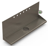 Thumbnail for Wall Mount Drip Tray with Drain and Rinser Hole | 8