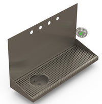 Thumbnail for Wall Mount Drip Tray with Left Drain and Rinser Hole | 8